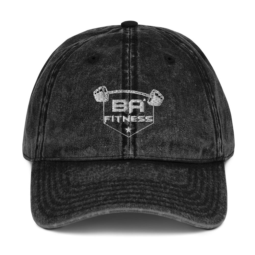 vintage cap black front - basquaredfitness