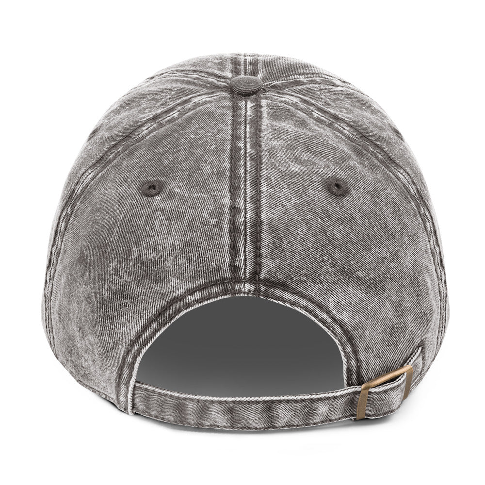 vintage cap charcoal grey back - basquaredfitness