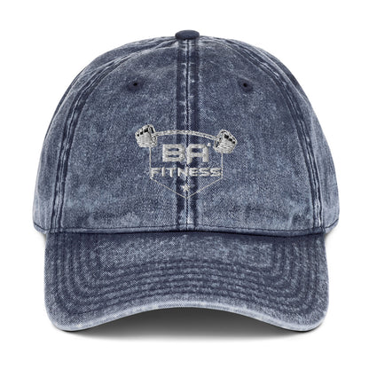 vintage cap navy front - basquaredfitness