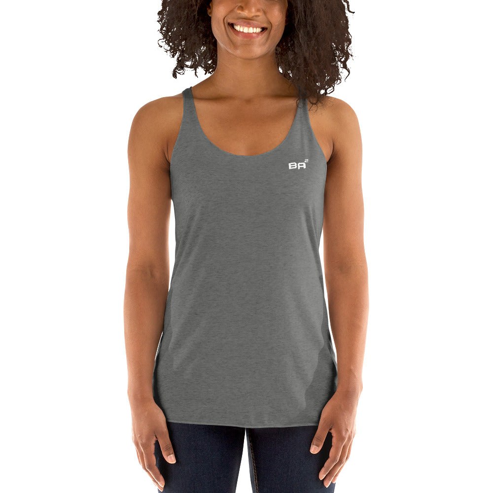 racerback tank top premium heather front - basquaredfitness