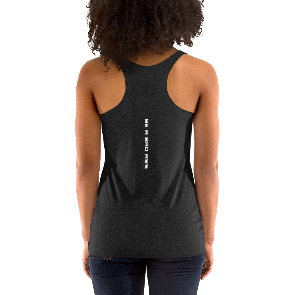 racerback tank top premium vintage black back - basquaredfitness