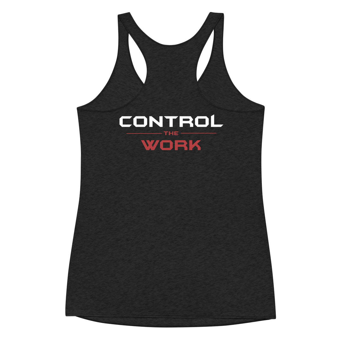 Control The Work Racerback Tank Black Back