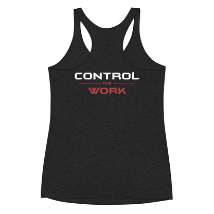 Control The Work Racerback Tank Black Back