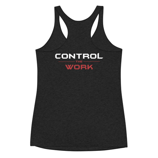 Control The Work Racerback Tank Black Back
