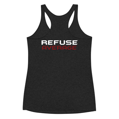 Refuse Average Racerback Tank Black Back