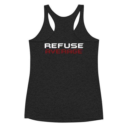 Refuse Average Racerback Tank Black Back