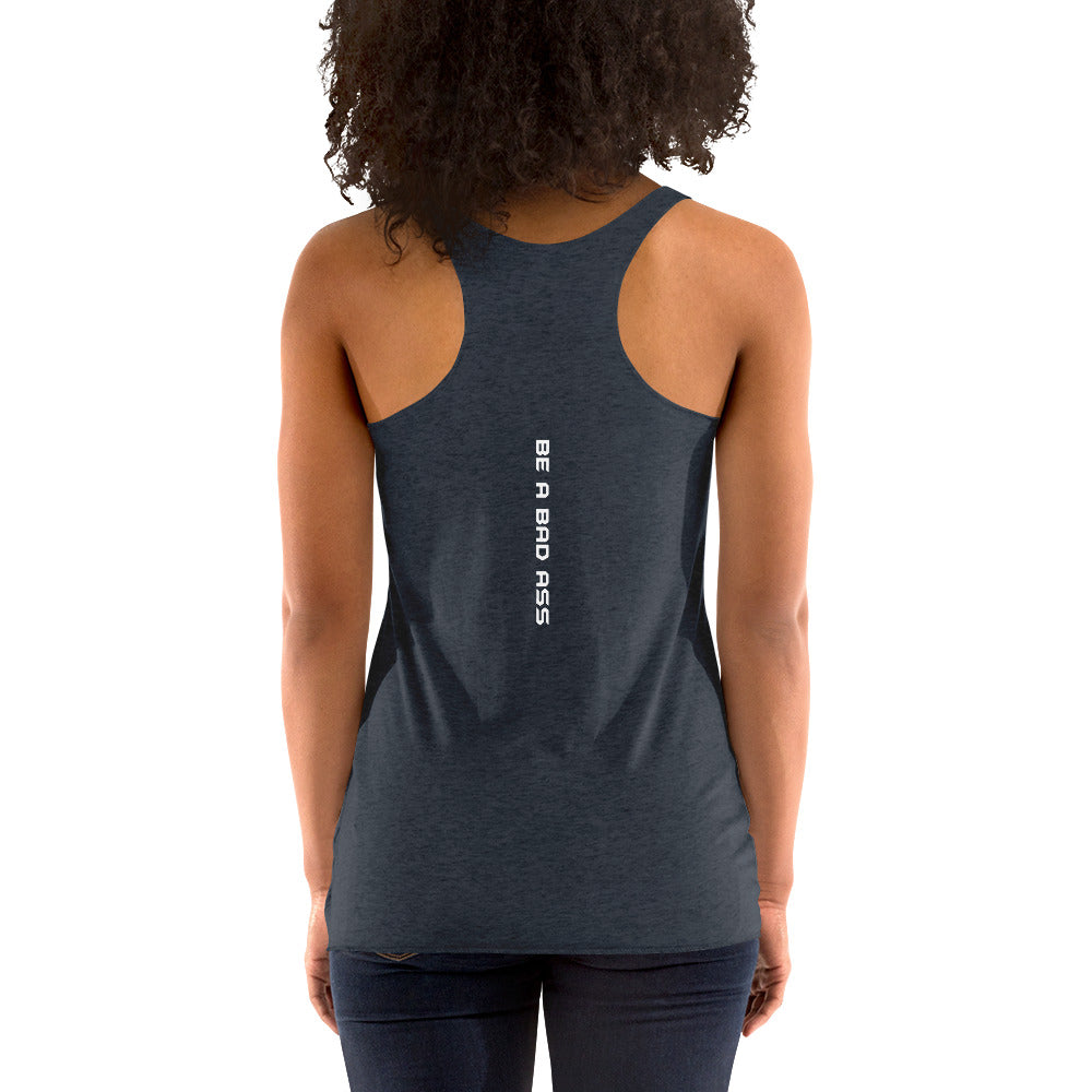 racerback tank top premium vintage navy back - basquaredfitness
