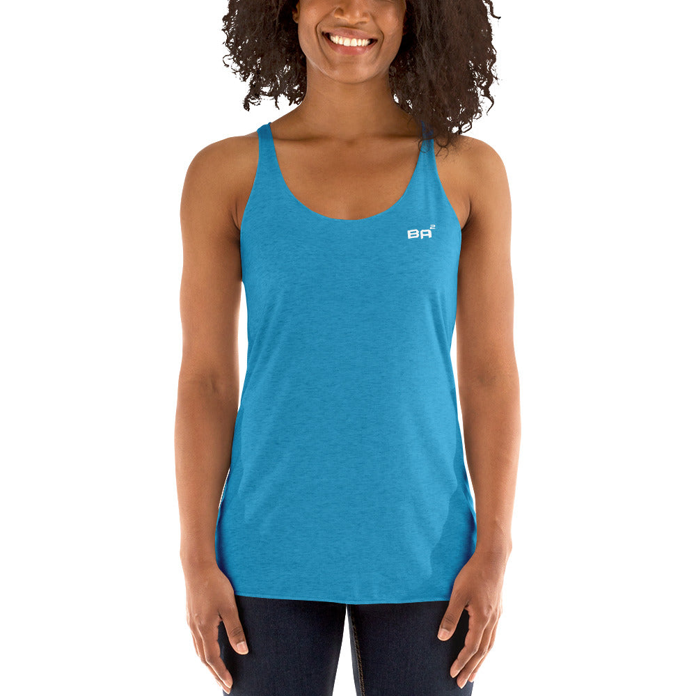 racerback tank top premium vintage turquois front - basquaredfitness