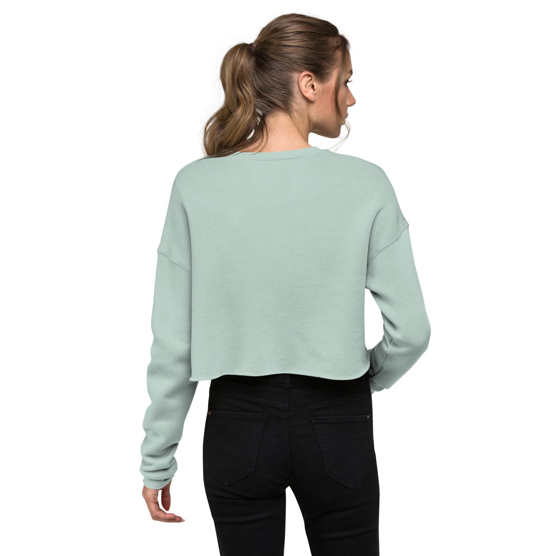 Crop sweatshirt dusty blue back - basquaredfitness