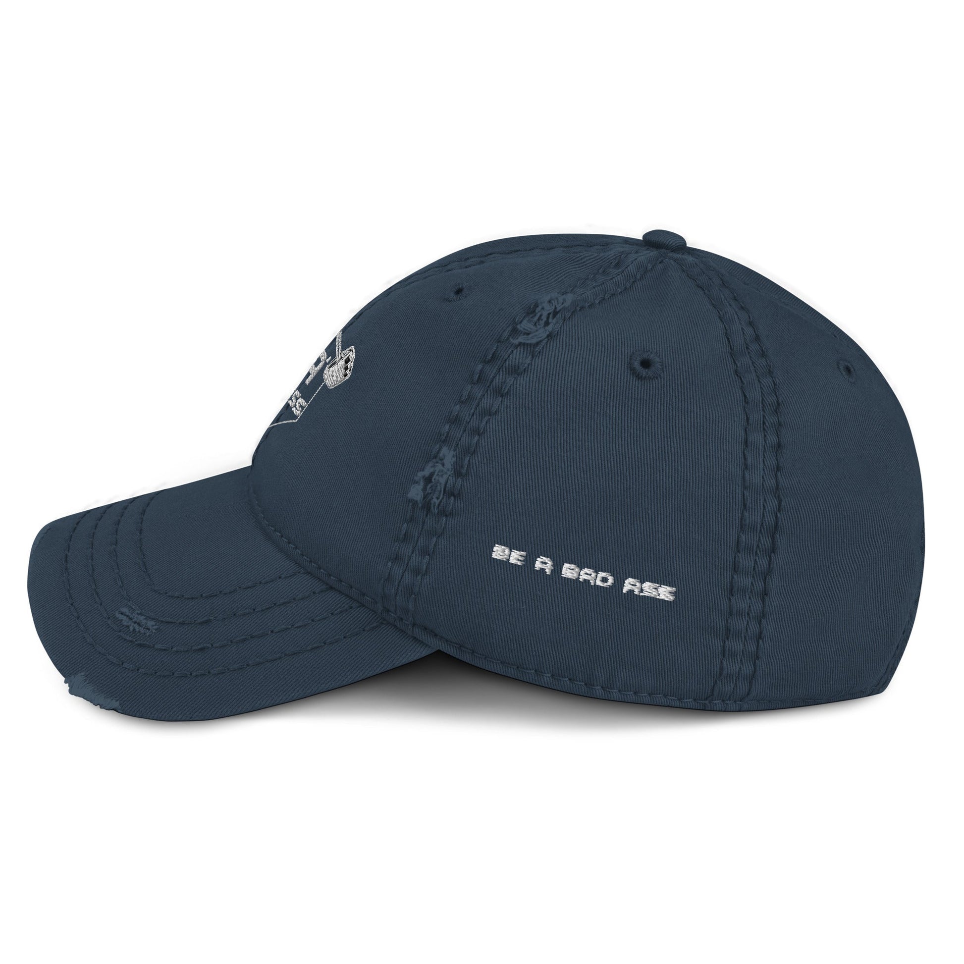 Distressed hat navy left - basquaredfitness