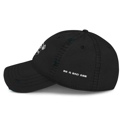 distressed hat black left - basquaredfitness