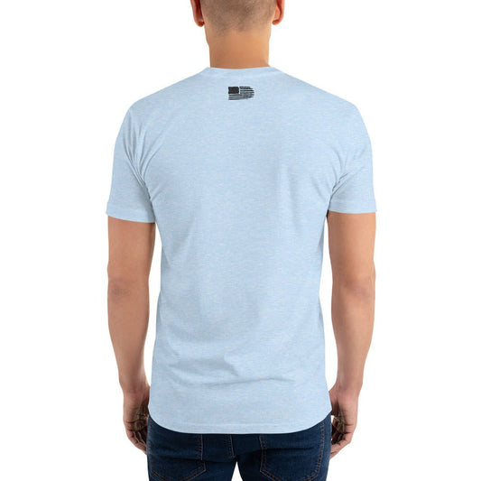 Fitted t-shirt light blue back - basquaredfitness