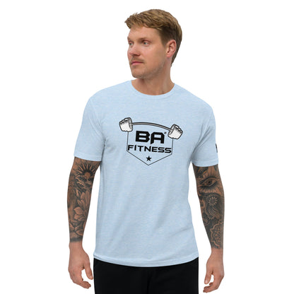 Fitted t-shirt light blue front - basquaredfitness