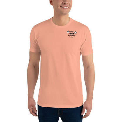 Fitted t-shirt desert pink front - basquaredfitness