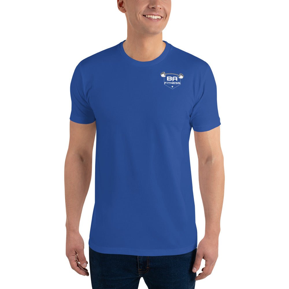 Fitted t-shirt royal blue front - basquaredfitness