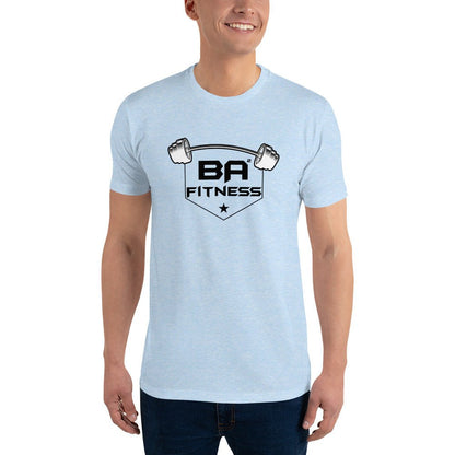 Fitted t-shirt light blue front - basquaredfitness