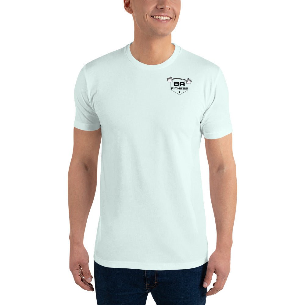 Fitted t-shirt light blue front - basquaredfitness