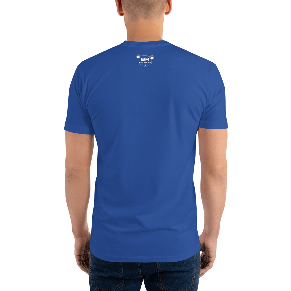 Fitted t-shirt royal blue back - basquaredfitness