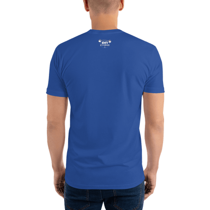 Fitted t-shirt royal blue back - basquaredfitness