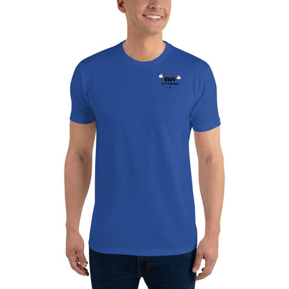 Fitted t-shirt royal blue front - basquaredfitness