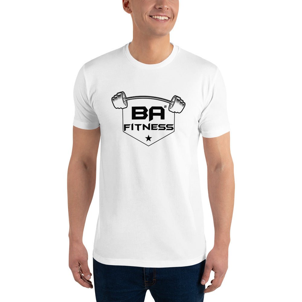 Fitted t-shirt white front - basquaredfitness