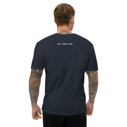 Fitted t-shirt midnight navy back - basquaredfitness