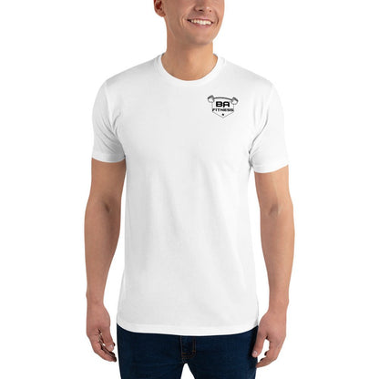 Fitted t-shirt white front - basquaredfitness