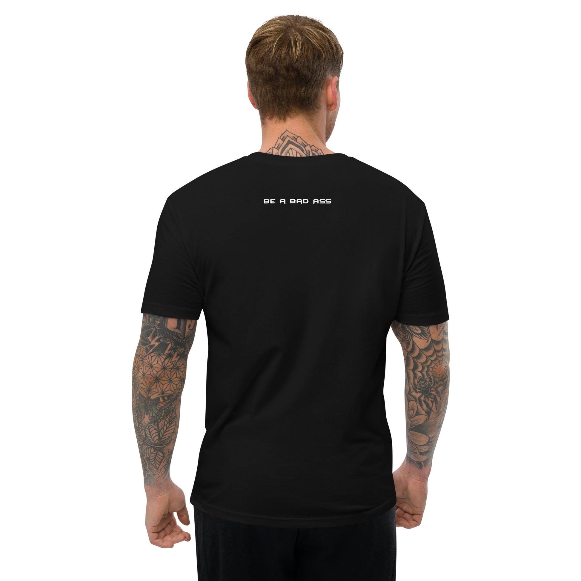 Fitted t-shirt black back - basquaredfitness