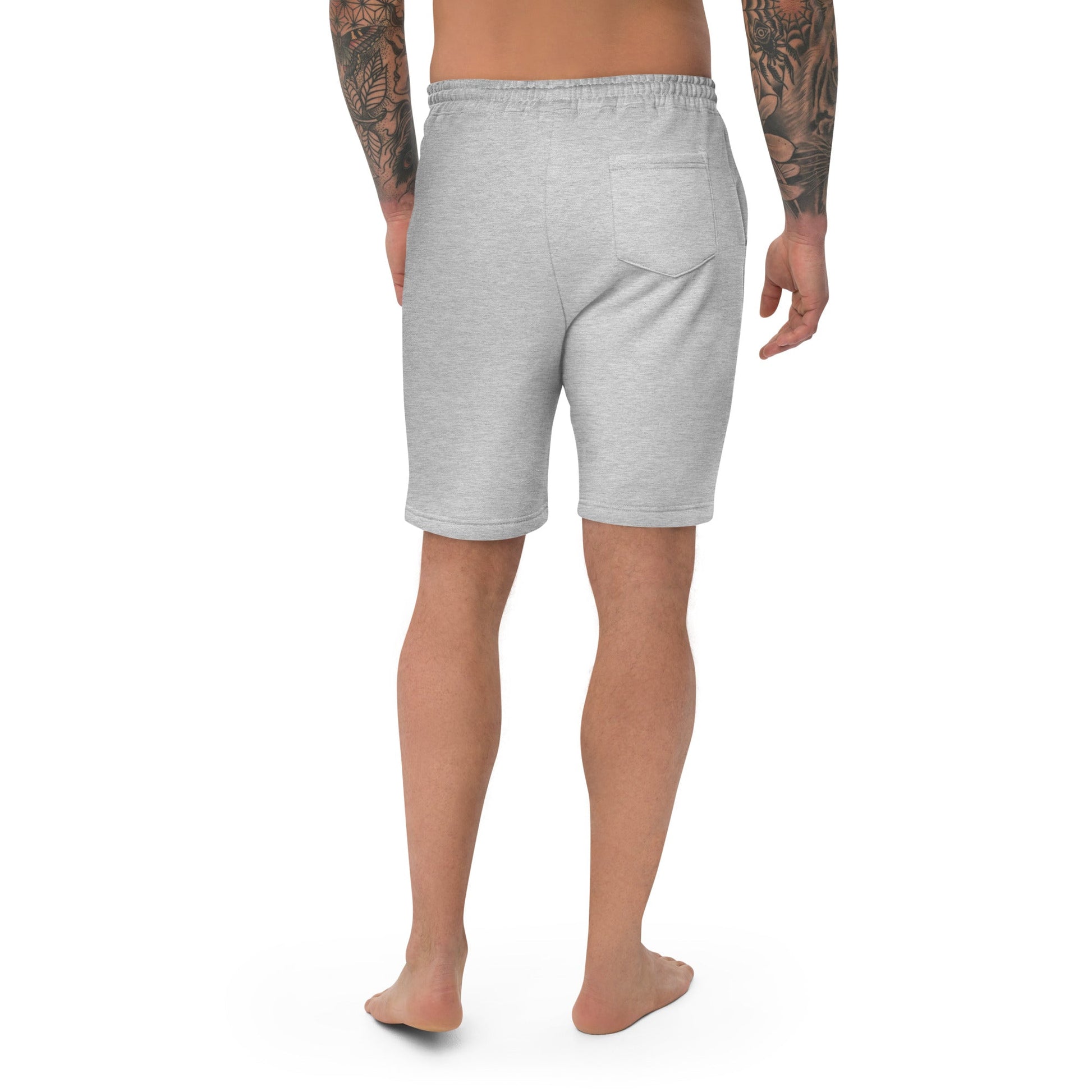 Fleece shorts heather grey back - basquaredfitness