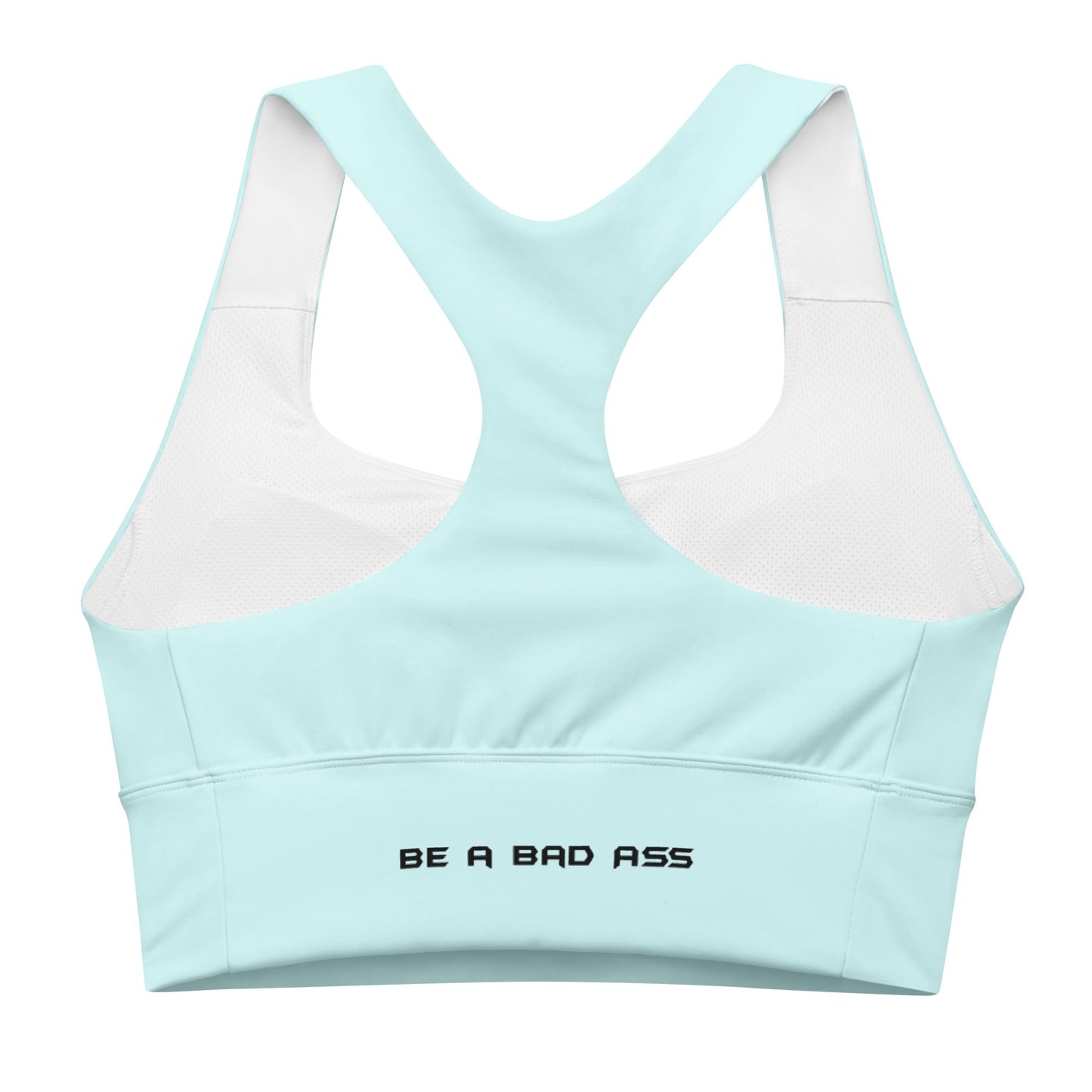 Longline Sports bra light cyan back - basquaredfitness