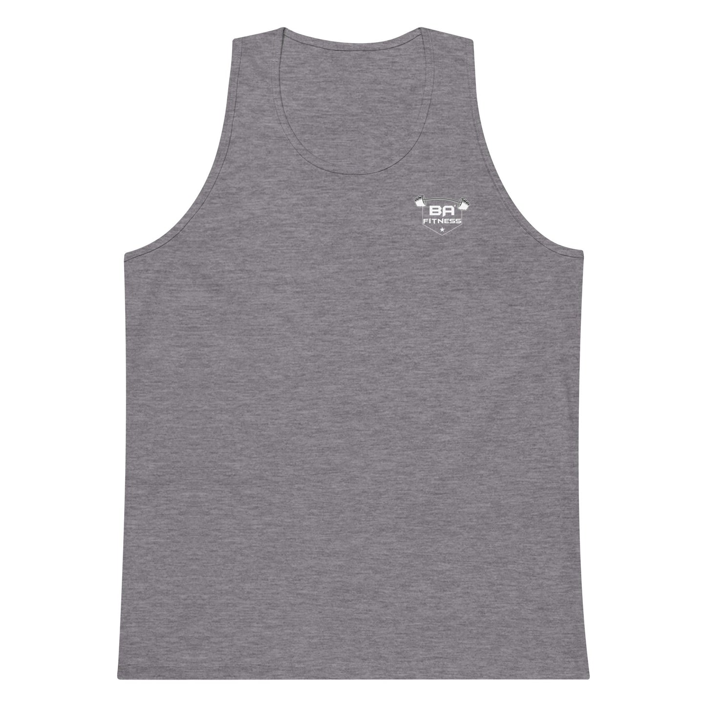 Premium tank top athletic heather front - basquaredfitness