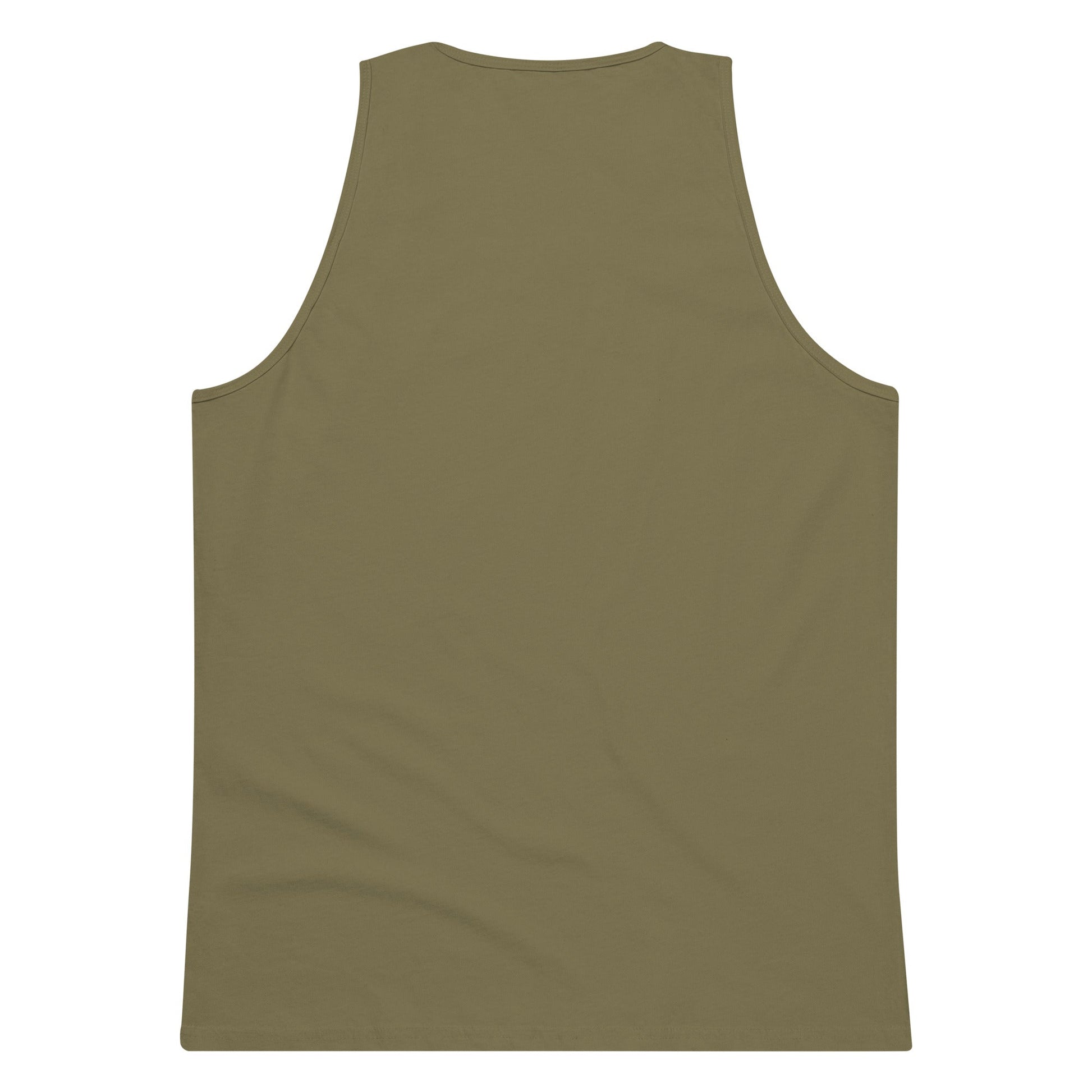 Premium tank top military green back - basquaredfitness