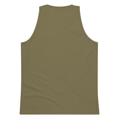 Premium tank top military green back - basquaredfitness