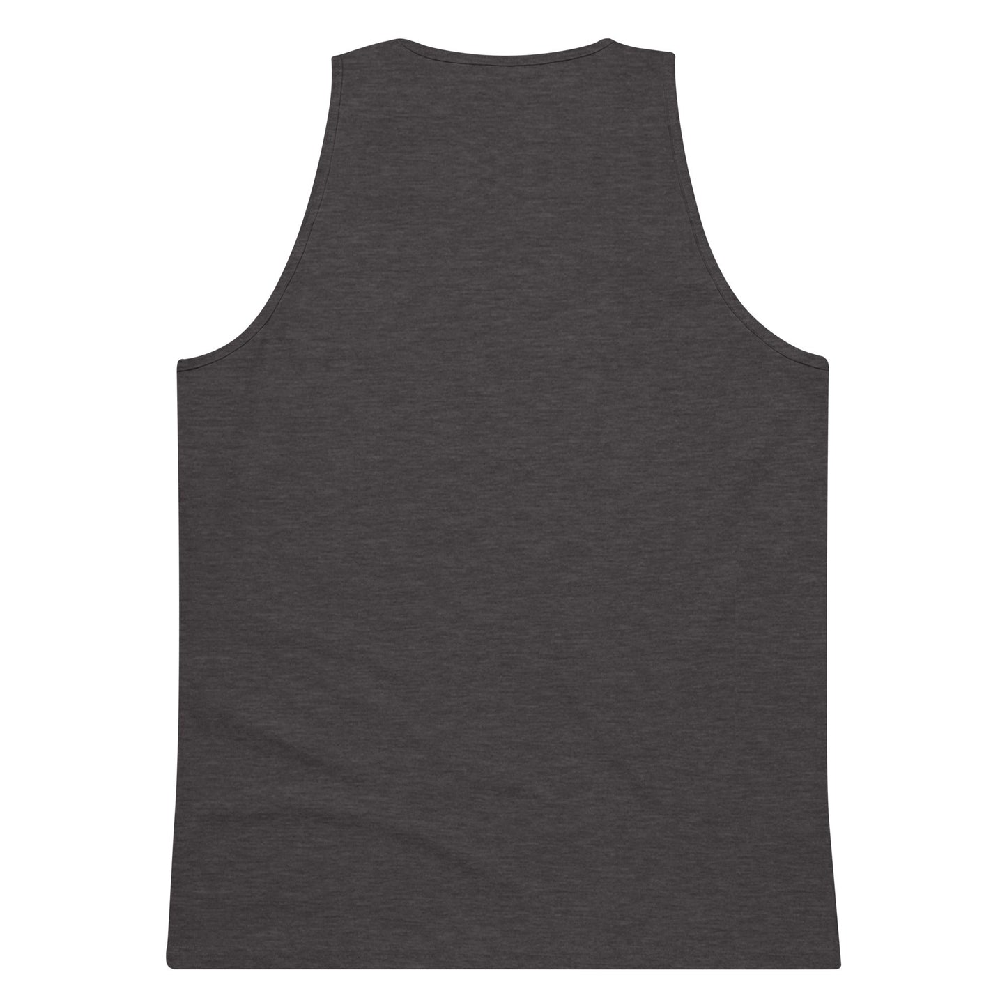 Premium tank top charcoal heather back - basquaredfitness