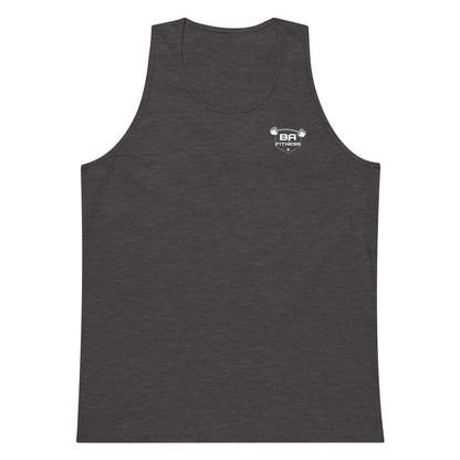 Premium tank top charcoal heather front - basquaredfitness