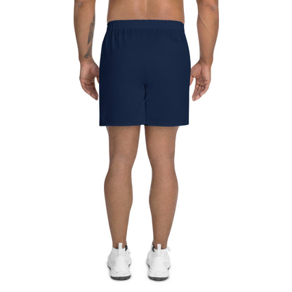 Recycled athletic shorts navy back - basquaredfitness