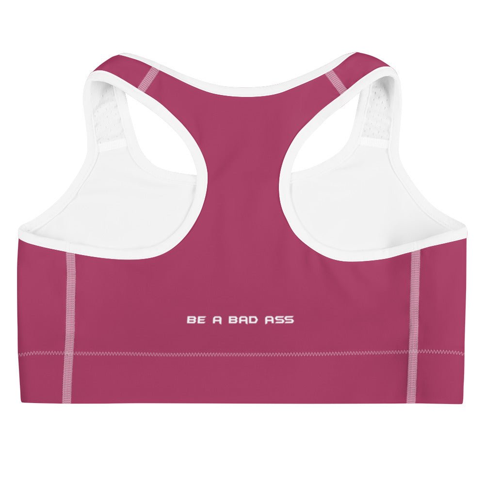 Sports bra lipstick pink back - basquaredfitness