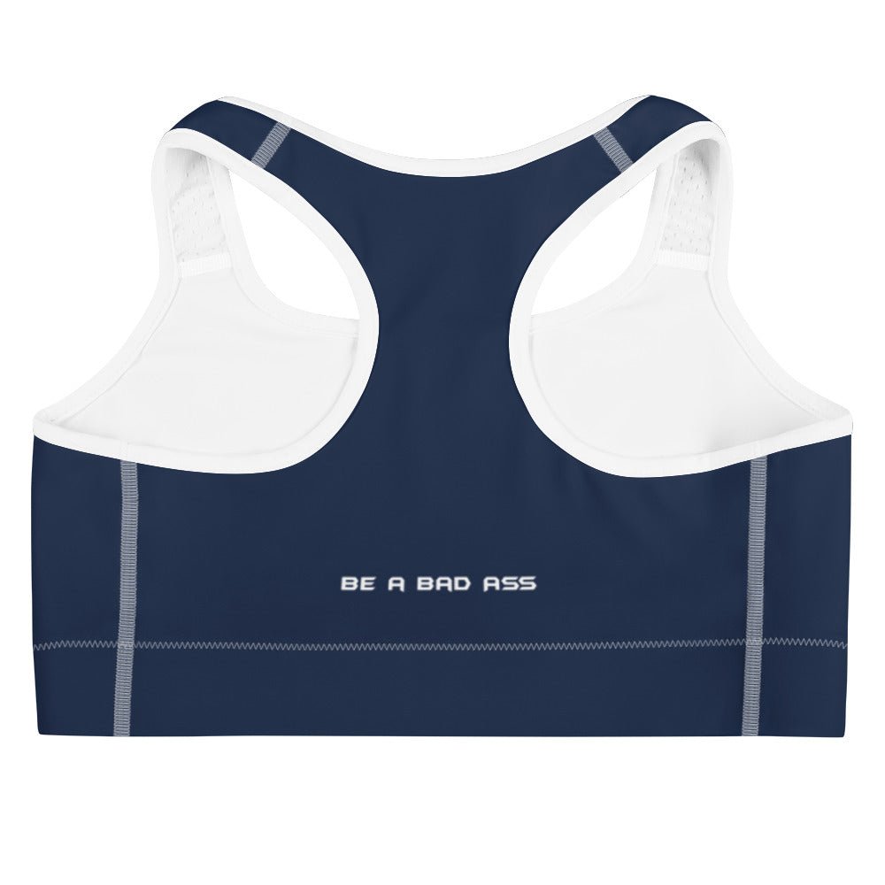 Sports bra navy back- basquaredfitness