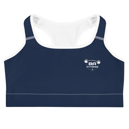 Sports bra navy front - basquaredfitness