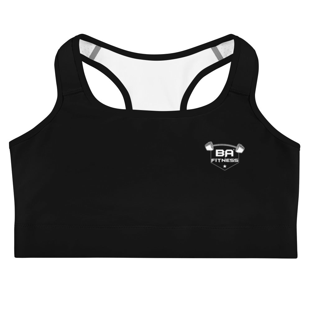 Sports bra black front - basquaredfitness