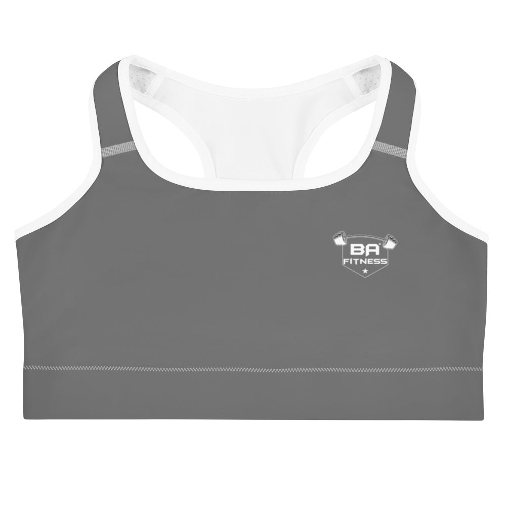 Sports bra grey front - basquaredfitness