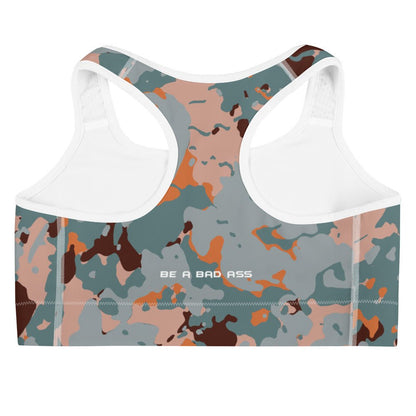 Sports bra camo back- basquaredfitness