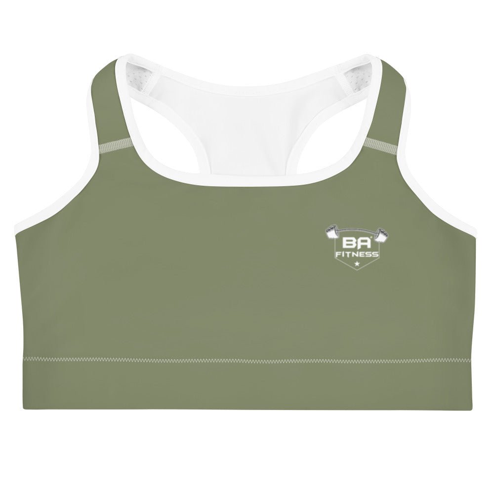 Sports bra green front- basquaredfitness