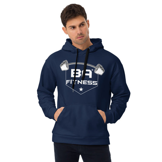 Unisex hoodie navy white - basquaredfitness