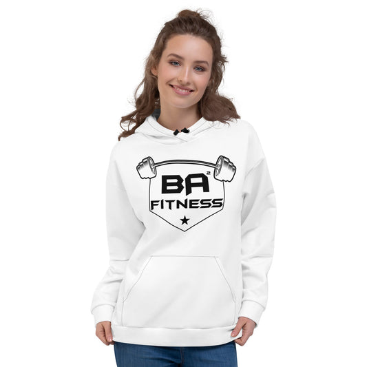 Unisex hoodie white - basquaredfitness