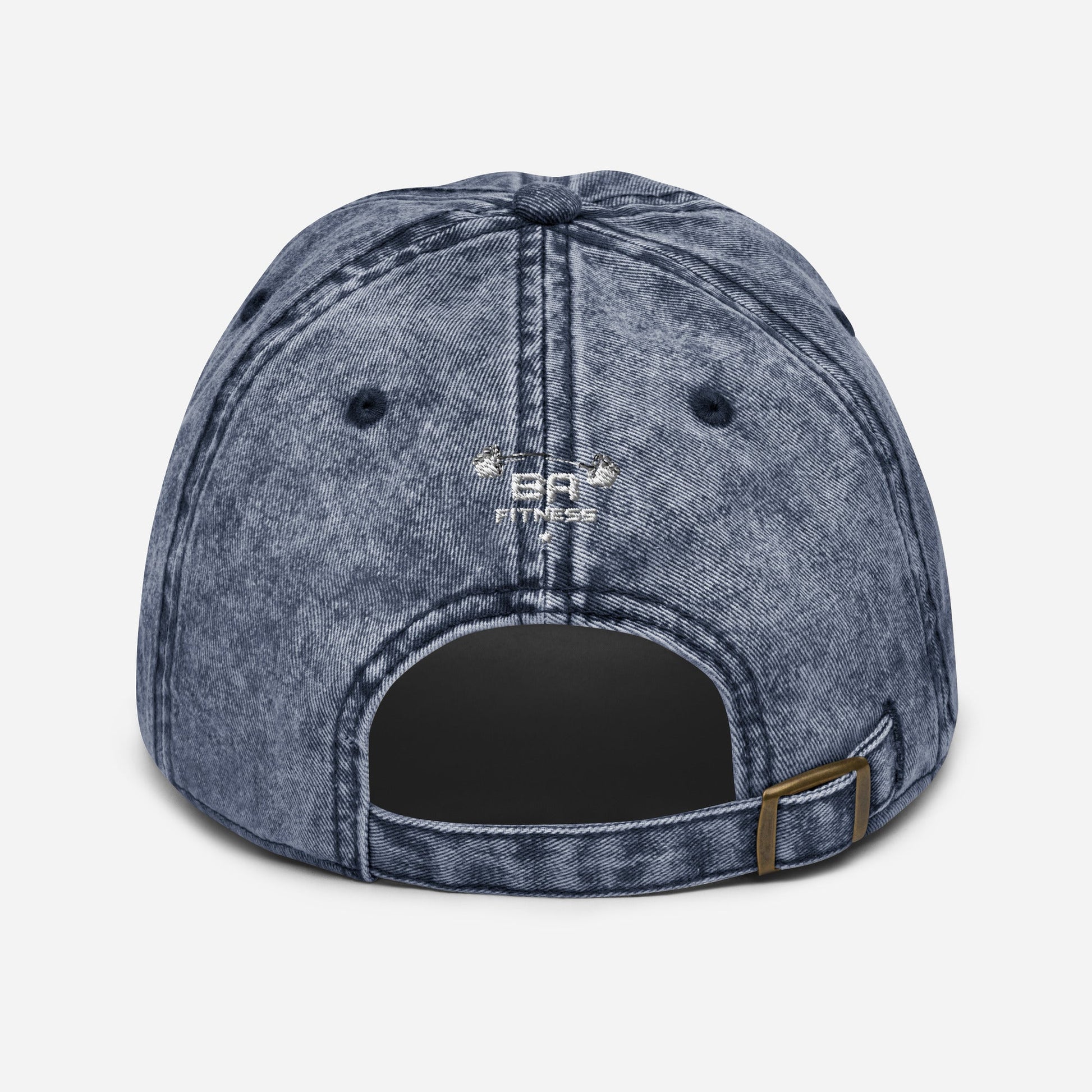 Vintage cotton twill cap be a bad ass navy back - basquaredfitness