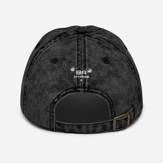 Vintage cotton twill cap be a bad ass black back - basquaredfitness