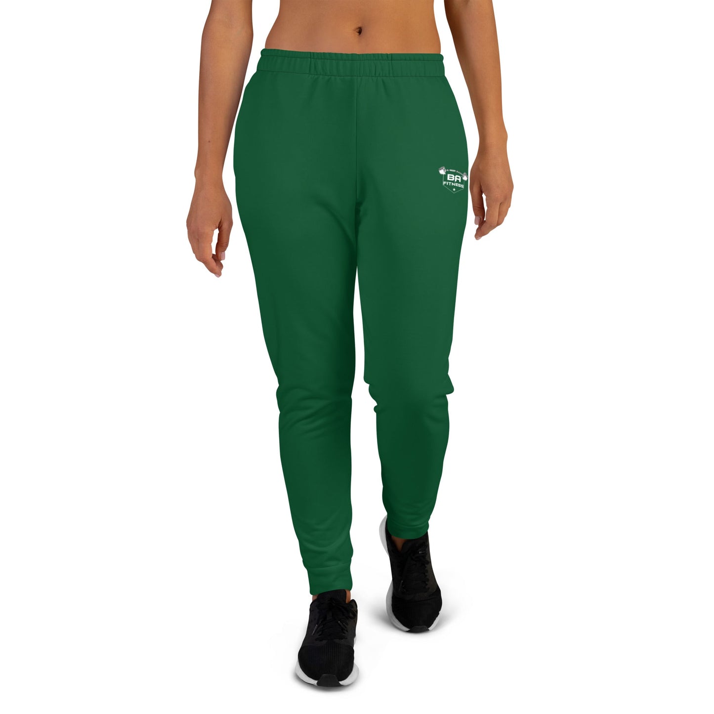 Women's joggers forest green front - basquaredfitness